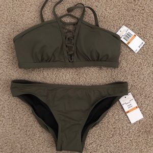 BRAND NEW MICHAEL KORS OLIVE GREEN BATHING SUIT!